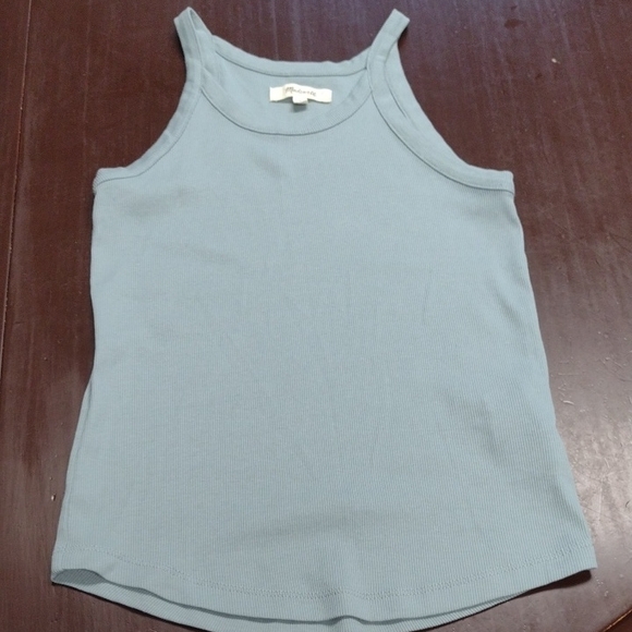 Madewell Green Fitted Sleeveless Tank Top - Picture 8 of 8